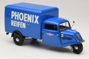Tempo Hanseat Tříkolová Dodávka Phoenix Blue Minichamps 1:18 180099040 Kov – obrázek 4 z 6