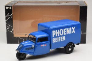 Tempo Hanseat Tříkolová Dodávka Phoenix Blue Minichamps 1:18 180099040 Kov – obrázek 6 z 6