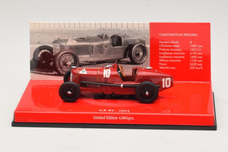 Alfa Romeo P2 #10 Červený 1924 Minichamps 1:43 403241203 Kov