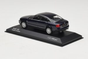 Audi A6 C5 Modrá Metalíza Minichamps 1:43 430010201 Kov – obrázek 3 z 4