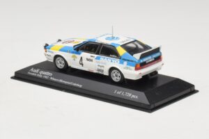 Audi Quattro #4 S. Blomqvist / B. Cederberg Rally Sweden Winner 1982 Minichamps 1:43 430821904 Kov – obrázek 3 z 4