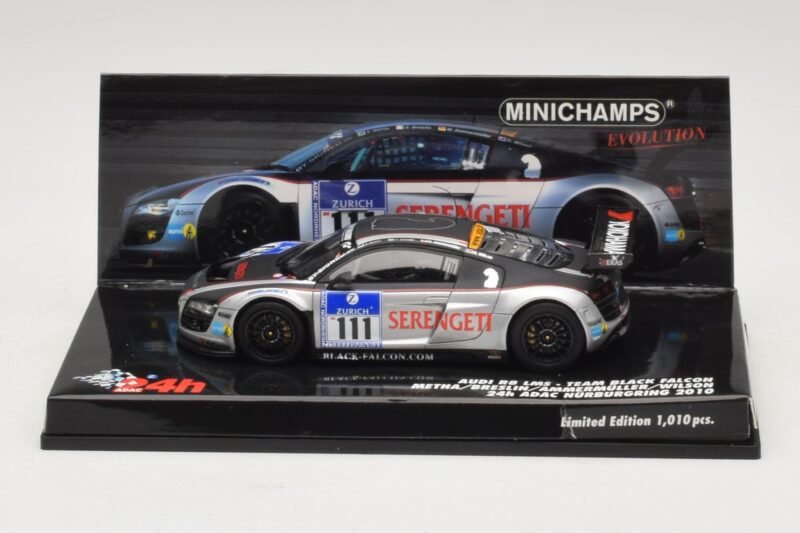 Audi R8 LMS GT3 #111 Metha / Breslin Black Falcon 24 Hours of Nurburgring 2010 Minichamps 1:43 437101911 Kov