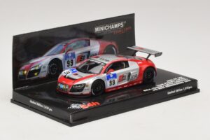 Audi R8 LMS GT3 #99 F. Biela / M. Fassler Phoenix Racing 24 Hours of Nurburgring 2010 Minichamps 1:43 437101999 Kov – obrázek 2 z 5