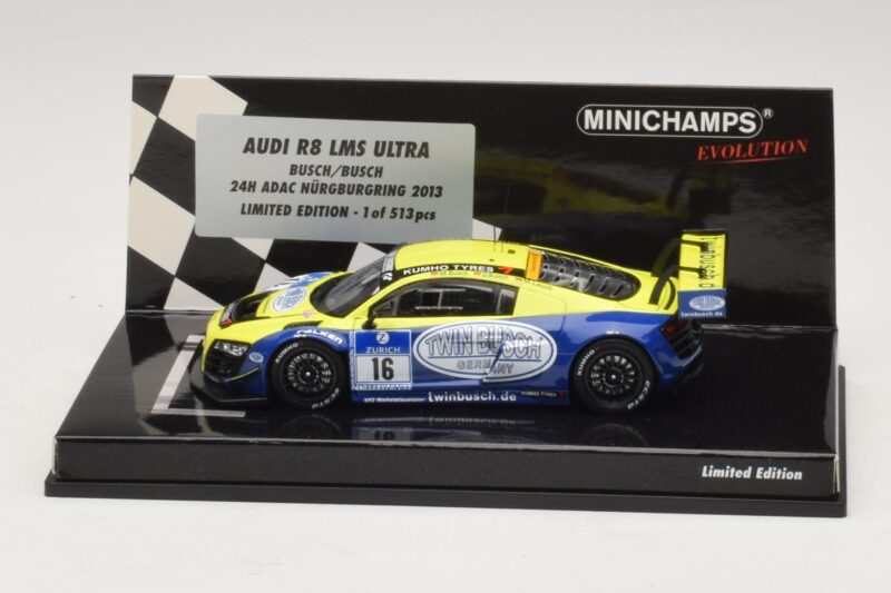 Audi R8 LMS Ultra #16 Busch 24 Hours of Nurburgring 2013 Minichamps 1:43 437130116 Kov