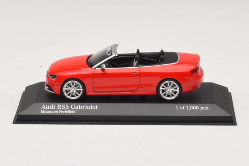 Audi RS5 B8 Kabriolet Červený Minichamps 1:43 Audi RS5 B8 Kabriolet Červený Minichamps 1:43 410011230 Kov
