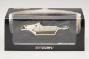 Audi Typ A Phaeton Bílý Modrý Minichamps 1:43 437019032 Kov – obrázek 5 z 5