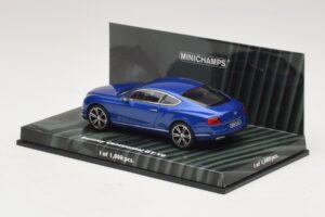 Bentley Continental GT V8 Modrá Metalíza Minichamps 1:43 436139982 Kov – obrázek 3 z 4
