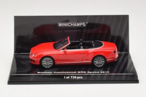 Bentley Continental GTC Speed Červený Minichamps 1:43 436139061 Kov
