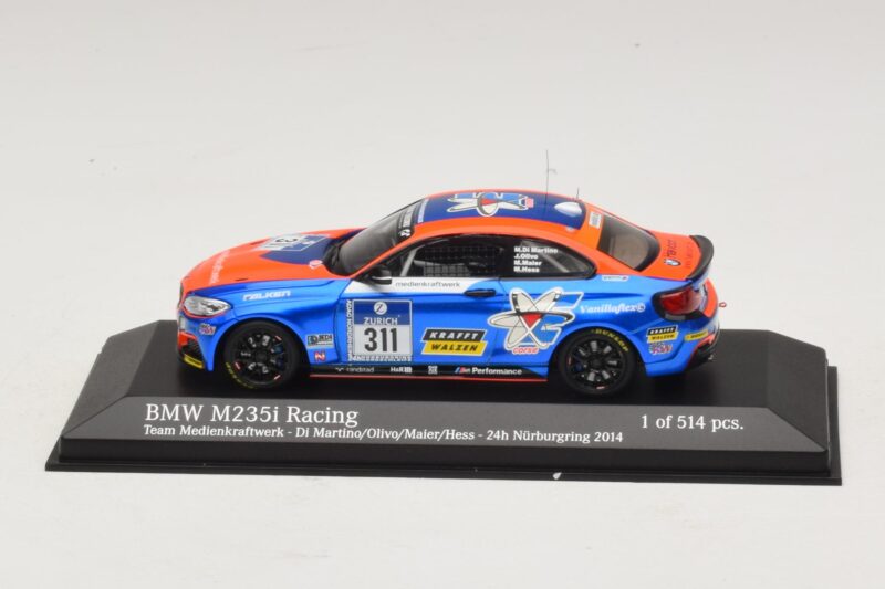 BMW M235i Team Medienkraftwerk #311 Di Martino / Olivo 24 Hours of Nurburgring 2014 Minichamps 1:43 437142411 Kov