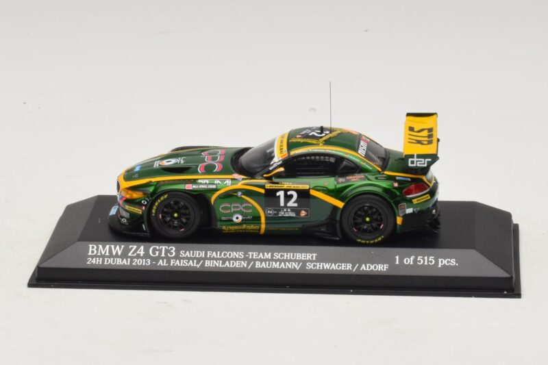 BMW Z4 GT3 Saudi Falcons #12 Al Faisal / Binladen 24 Hours of Dubai 2013 Minichamps 1:43 437132412 Kov