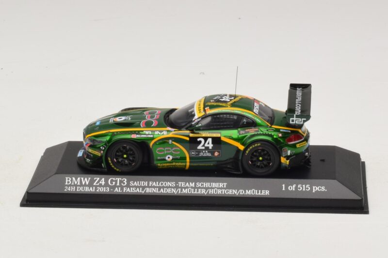 BMW Z4 GT3 Saudi Falcons #24 Al Faisal / Binladen 24 Hours of Dubai 2013 Minichamps 1:43 BMW Z4 GT3 Saudi Falcons #24 Al Faisal / Binladen 24 Hours of Dubai 2013 Minichamps 1:43 437132424 Kov