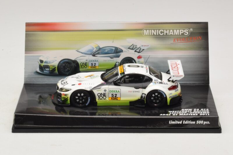 BMW Z4 GT3 Westcoast Racing #52 F. Lestrup ADAC GT Masters 2011 Minichamps 1:43 437112952 Kov