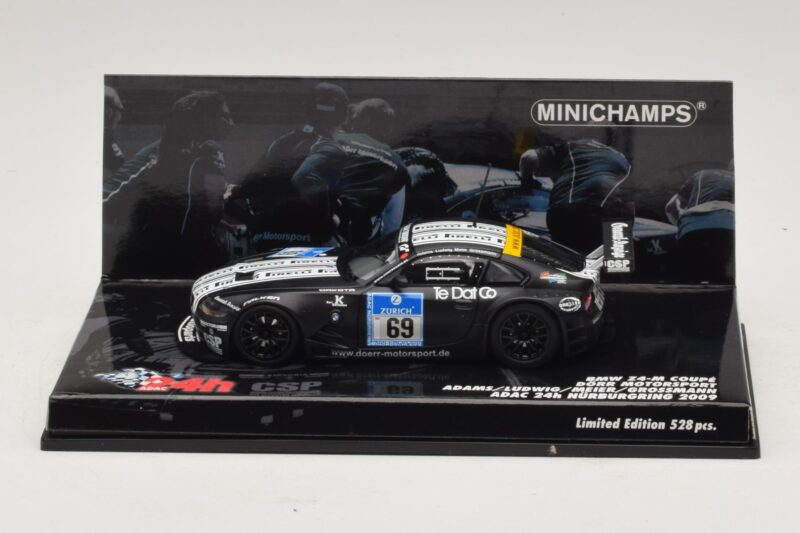 BMW Z4 M Coupe #69 Adams / K. Ludwig ADAC 24h Nürburgring 2009 Minichamps 1:43 BMW Z4 M Coupe #69 Adams / K. Ludwig ADAC 24h Nürburgring 2009 Minichamps 1:43 400092769 Kov