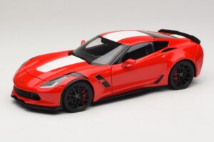 Chevrolet Corvette C7 Grand Sport Červená s Bílými Pruhy AUTOart 1:18 71274 Kompozit