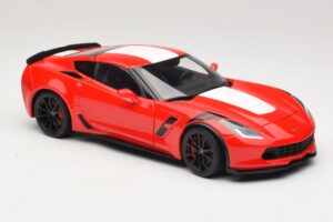 Chevrolet Corvette C7 Grand Sport Červená s Bílými Pruhy AUTOart 1:18 71274 Kompozit – obrázek 6 z 8