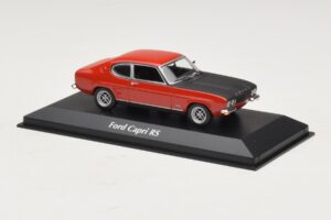 Ford Capri I Červený s Černou Kapotou Maxichamps 1:43 940085801 Kov – obrázek 3 z 4