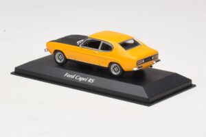 Ford Capri Mk1 RS Žlutý s Černou Kapotou Maxichamps 1:43 940085800 Kov – obrázek 3 z 4
