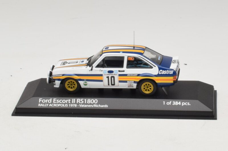 Ford Escort Mk2 RS1800 #10 A. Vatanen / D. Richards Rally Acropolis 1978 Minichamps 1:43 Ford Escort Mk2 RS1800 #10 A. Vatanen / D. Richards Rally Acropolis 1978 Minichamps 1:43 400808410 Kov