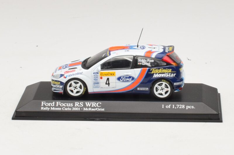 Ford Focus RS WRC #4 C. McRae / N. Grist Rally Monte Carlo 2001 Minichamps 1:43 Ford Focus RS WRC #4 C. McRae / N. Grist Rally Monte Carlo 2001 Minichamps 1:43 430018904 Kov