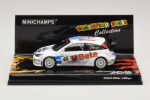 Ford Focus RS WRC #46 V. Rossi / C. Cassina RAC Rally 2007 Poškozená Krabice Minichamps 1:43 400078446-O1 Kov