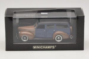 Ford V8 De Luxe Woody Station Wagon Hnědý Modrý Minichamps 1:43 400082112 Kov – obrázek 4 z 4