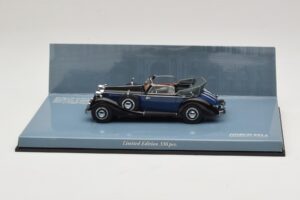 Horch 853 A Sport Cabriolet Černá Modrá Minichamps 1:43 436012036 Kov