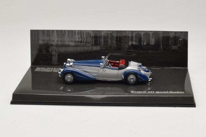 Horch 855 Special Roadster Stříbrná Modrá Minichamps 1:43 436014202 Kov