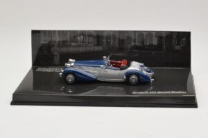 Horch 855 Special Roadster Stříbrně Modrá Bez Vnější Krabice Minichamps 1:43 436014202-O1 Kov
