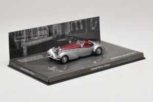 Horch 855 Spezial Roadster Stříbrný Červený Minichamps 1:43 436014206 Kov – obrázek 2 z 5