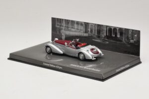Horch 855 Spezial Roadster Stříbrný Červený Minichamps 1:43 436014206 Kov – obrázek 3 z 5