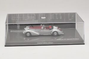 Horch 855 Spezial Roadster Stříbrný Červený Minichamps 1:43 436014206 Kov – obrázek 5 z 5