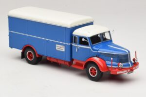 Krupp Titan Skříňové Vozidlo Modrý Červený Minichamps 1:43 439069040 Kov – obrázek 4 z 6