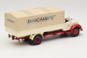 Magirus-Deutz S 7500 Jupiter Valníkový Vůz Bílý Červený Minichamps 1:43 439141022 Kov – obrázek 2 z 6