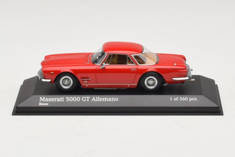 Maserati 5000 GT Allemano Červený Minichamps 1:43 437123321 Kov