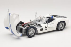 Maserati Tipo 61 #5 S. Moss / D. Gurney Camoradi ADAC 1000km Nurburgring Winner 1960 Minichamps 1:18 100601205 Kov – obrázek 2 z 8