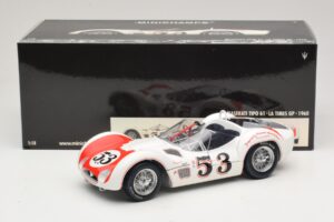 Maserati Tipo 61 #53 B. Krause Los Angeles Times Grand Prix Winner 1960 Minichamps 1:18 100601253 Kov – obrázek 8 z 8
