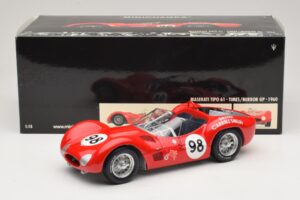 Maserati Tipo 61 #98 C. Shelby Times Mirror Grand Prix for Sportscars 1960 Minichamps 1:18 100601298 Kov – obrázek 8 z 8