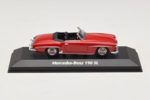Mercedes 190 SL Červený Maxichamps 1:43 940033131-O Kov