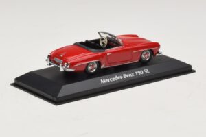 Mercedes 190 SL Červený Maxichamps 1:43 940033131-O Kov – obrázek 2 z 4