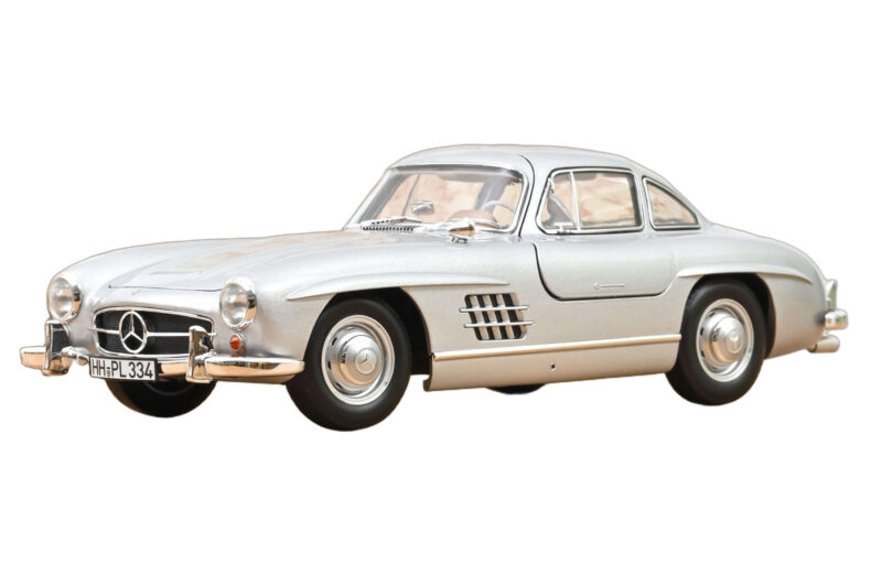 Mercedes 300 SL W198 Gullwing Stříbrný Norev 1:18 183857 Kov