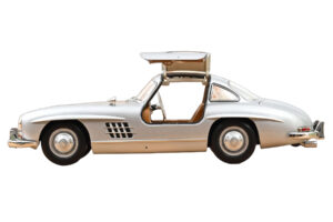 Mercedes 300 SL W198 Gullwing Stříbrný Norev 1:18 183857 Kov – obrázek 4 z 5