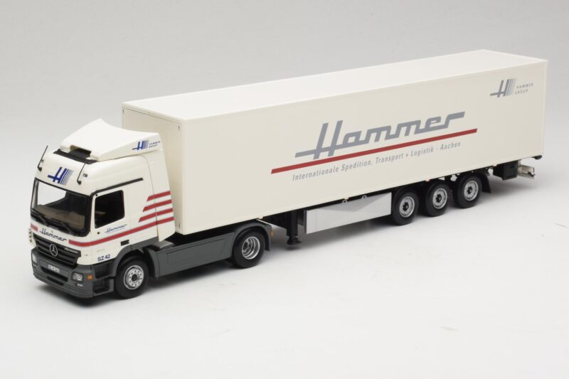 Mercedes Actros 1844LS Koffersattelzug Hammer Aachen Minichamps 1:43 499039105 Kov