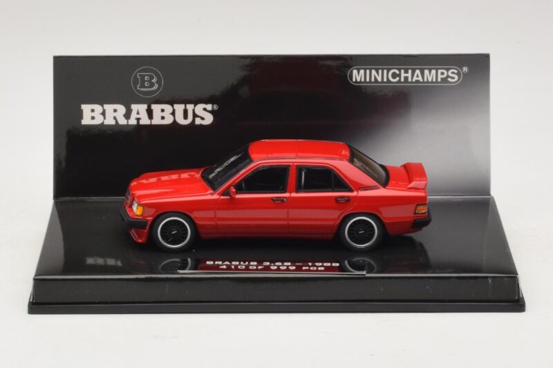 Mercedes Brabus 3.6S 190E W201 Červený Minichamps 1:43 Mercedes Brabus 3.6S 190E W201 Červený Minichamps 1:43 437032600 Kov