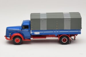 Mercedes L 315 Valník Modrá Červená Minichamps 1:43 439034420 Kov – obrázek 3 z 6