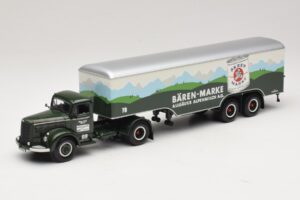 Mercedes LS315 Koffersattelzug Bärenmarke Minichamps 1:43 499034780 Kov