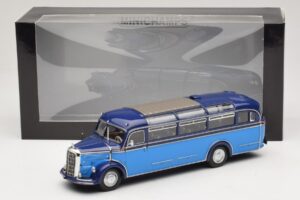 Mercedes O 3500 Autobus Světle Modrá Tmavě Modrá Minichamps 1:43 439360011 Kov – obrázek 6 z 6
