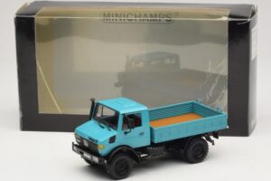 Mercedes Unimog 1300 L Valník Modrý Minichamps 1:43 439033020 Kov – obrázek 6 z 6