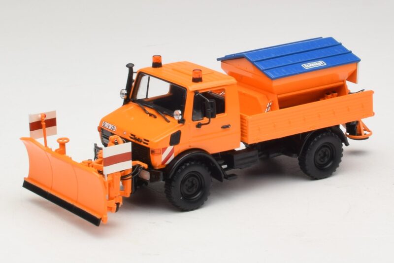 Mercedes Unimog 1300 L Sněžný Pluh Oranžová Minichamps 1:43 439033060 Kov