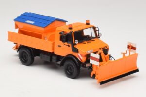 Mercedes Unimog 1300 L Sněžný Pluh Oranžová Minichamps 1:43 439033060 Kov – obrázek 4 z 6