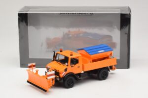 Mercedes Unimog 1300 L Sněžný Pluh Oranžová Minichamps 1:43 439033060 Kov – obrázek 6 z 6